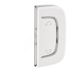 Valena ALLURE MyHome Лицевая панель для механизмов BUS/SCS С символом Вверх-вниз 1 модуль Установка справа или слева Белая - Legrand