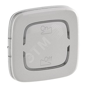 Valena ALLURE MyHome Лицевая панель для механизмов BUS/SCS С символом Светорегулятор On-Off 2 модуля Алюминий