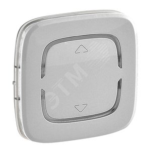 Valena ALLURE MyHome Лицевая панель для механизмов BUS/SCS С символом Вверх-вниз 2 модуля Алюминий - Legrand