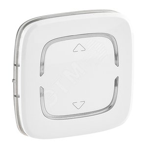 Valena ALLURE MyHome Лицевая панель для механизмов BUS/SCS С символом Вверх-вниз 2 модуля Белая - Legrand