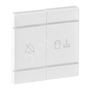 Valena LIFE Белый MyHome Накладка дв. для мех. BUS/SCS.С сим. "Не бесп" и "Убрать ном".2 мод | 754930 | Legrand - Legrand