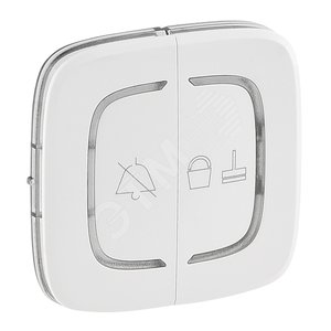 Valena ALLURE MyHome Лицевая панель двойная для механизмов BUS/SCS С символами Не беспокоить и Убрат