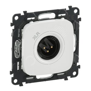 Valena ALLURE Аудиорозетка с 3-контактной вилкой XLR С лицевой панелью Белая (754745)