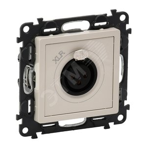 Valena LIFE Аудиорозетка с 3-контактным гнездом XLR С лицевой панелью Слоновая кость