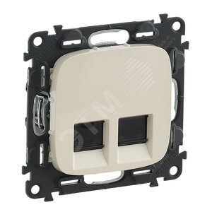 Розетка Valena ALLURE информационная двойная RJ45 категория 6 UTP лицевая панель слоновая кость - Legrand