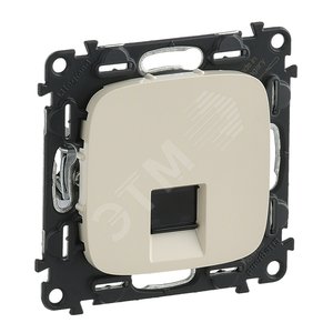 Valena ALLURE Информационная розетка одиночная RJ45 Кат 6 UTP С лицевой панелью Слоновая кость