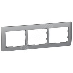 G Life Рамка 3п. aluminium гор - Legrand