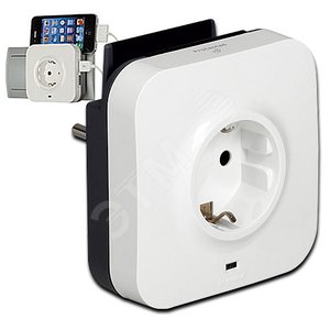 Разъем 2К+З/2хUSB с подставкой под телефон (694671) - Legrand