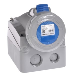 Розетка накладная - P17 Tempra Pro - IP 66/67 - 200/250 В~ - 16 A - 3К+З | 555355 | Legrand - Legrand