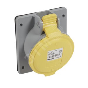 Встраиваемая наклонная розетка - P17 Tempra Pro - IP 44 - 100/130 В~ - 32 A - 2К+З | 555281 | Legrand - Legrand
