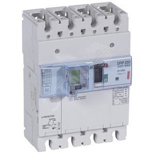Автоматический выключатель DPX3 250 - эл. расц. - с диф. защ. - 36 кА - 400 В~ - 4П - 40 А | 420352 | Legrand - Legrand