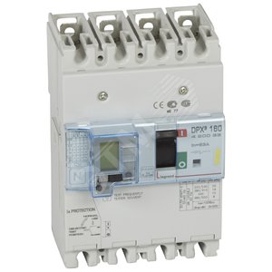 Автоматический выключатель DPX3 160 - термомагн. расц. - с диф. защ. - 16 кА - 400 В~ - 4П - 63 А | 420033 | Legrand