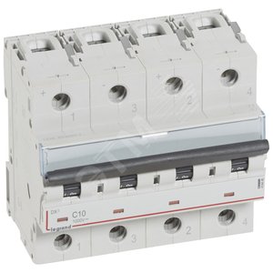 Выключатель автоматический двухполюсный DX3 DC 10А B 1,5кА (6 мод) | 414446 | Legrand - Legrand