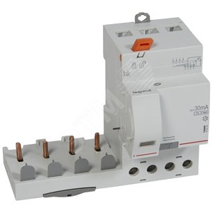 Блок дифференциальный DX3 63А 4П Hpi 30mА (410534) - Legrand