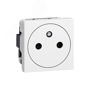 Розетка 2К+З Mosaic 2 модуля - F/B - белая (278111L) - Legrand