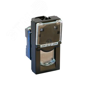 Розетка RJ 45 Mosaic категория 6 - UTP - 1 модуль - матовая черная - Legrand Euro