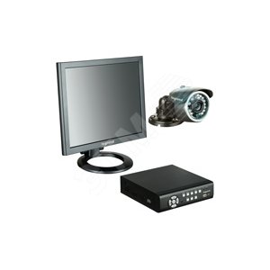 Видеорегистратор DVR KIT: монитор 17дюйм 4 канала DVR 1 камера - Legrand