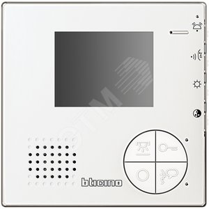 Панель видеодомофона абонентская Classe100V12B, двухпроводная, цветной LCD-дисплей 3.5‘‘, hands-free, цвет белый (344502)