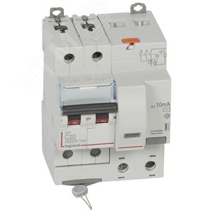 Выключатель автоматический дифференциального тока DX3 2П C20А 10MА-АC 4м (411151)