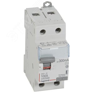 Выключатель дифференциального тока (УЗО) DX3 2П 100А 300мА-АC (411528) - Legrand