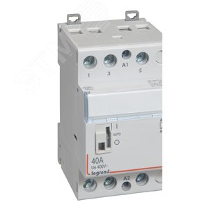 Контактор 230V 3НО 40А с ручкой управления CX3 (412549)
