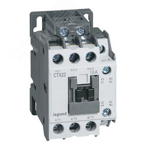 Контактор CTX3 22 3P 18A 1но1нз ~415В - Legrand