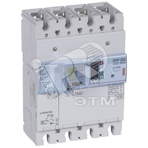 Автоматический выключатель DPX3 250 - эл. расц. - с диф. защ. - 36 кА - 400 В~ - 4П - 100 А | 420355 | Legrand - Legrand