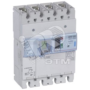 Выключатель автоматический дифференциального тока АВДТ DPX3 250 4п 250А 70кА