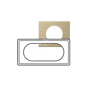 Рамка, 4/5 модулей, текстиль, орнамент - Legrand