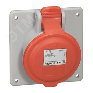 Розетка встраиваемая 16А 3К+Н+З 380В IP44 (555189) - Legrand