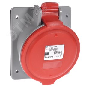 Розетка встраиваемая 32А 3К+З 380В IP44 (555288) - Legrand