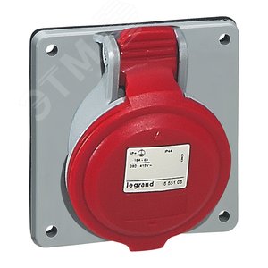 Розетка встраиваемая 32А 3К+H+З 380В IP44 (555289)