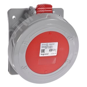 Розетка встраиваемая 32А 3К+З 380В IP67 (555488)