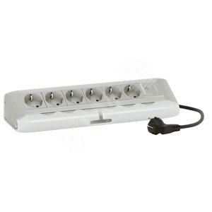 Блок розеточный 6X2К+З + выключатель с подсветкой - Legrand
