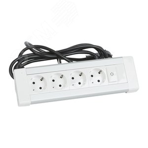 Настольный блок - 4x2К+3 + 1 выключатель с подсветкой - со шнуром (653560) - Legrand