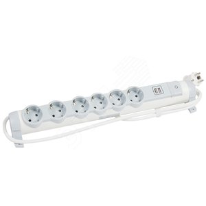 Удл. 6x2К+З 1,5м 2xUSB бел/сер Акция - Legrand