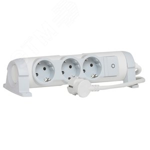 Удлинитель бытовой 3 розетки шнур 3м с заземлением Комфорт (694622) - Legrand