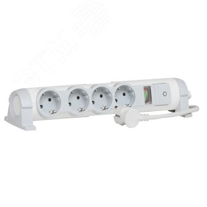 Удлинитель 4X2К+З с индикатором потребленной мощности и защитой "Safe control", кабель 1,5 метра | 694641 | Legrand - Legrand
