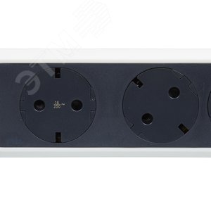 Удлинитель с поворотным основанием серии  Комфорт  4X2К+З с кабелем 1,5 м., цвет: бело-черный - фото 2