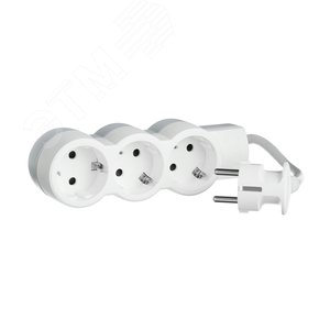 Удлинитель бытовой 3 розетки шнур 3м с заземлением (695002) - Legrand