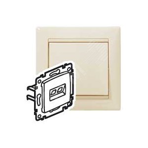 VALENA Розетка RJ11+RJ45 в рамку сл кость инд уп - Legrand
