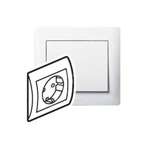 Galea Life Розетка 2К+З моноблок немецкий стандарт белая - Legrand