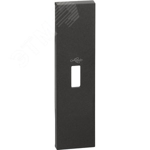 LIVING NOW. Лицевая панель для разьемов передачи данных USB 1 модуль.Цвет Черный.