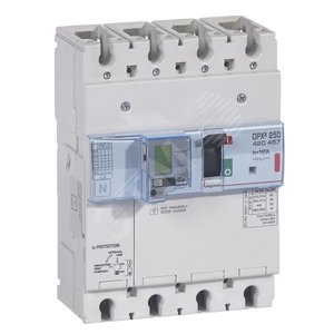 Автоматический выключатель DPX3 250 - эл. расц.-с изм.блоком.-с диф. защ.-36 кА - 400 В~ - 4П - 160 А | 420457 | Legrand - Legrand