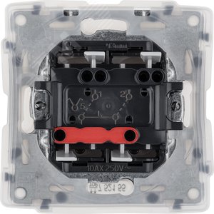 Valena LIFE IP44 Выключатель двухклавишный 10А 250В IP44 с лицевой панелью Безвинтовые зажимы Белый (752155) - фото 3