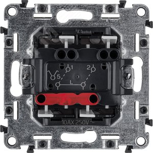 Valena ALLURE Выключатель двухклавишный 10А 250В с лицевой панелью Безвинтовые зажимы Белый 3