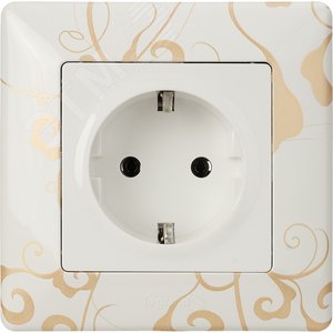 Розетка Valena LIFE силовая 2К+З 16А 250В лицевая панель безвинтовые зажимы белая (753421) - фото 4