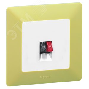 Valena LIFE Аудиорозетка с лицевой панелью пружинные зажимы белая (753472) 2