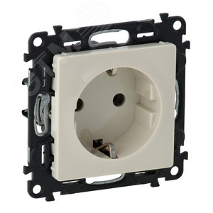 Valena LIFE Розетка силовая 2К+З 16А 250В винтовые зажимы слоновая кость 2