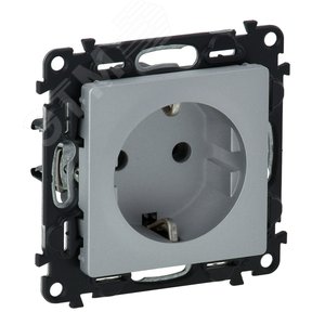 Valena LIFE Розетка силовая 2К+З 16А 250В винтовые зажимы алюминий (753625) 2